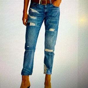 EUC- POLO by RALPH LAUREN AVERY BOYFRIEND JEANS SIZE 27 BUTTON FLY